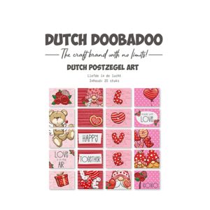 Dutch postzegel art liefde is in de lucht