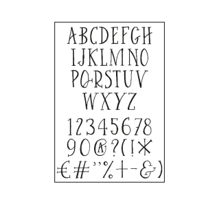 Stempel alphabet curve