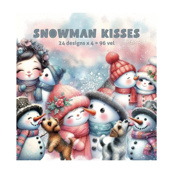 Collagepapier snowmen kisses