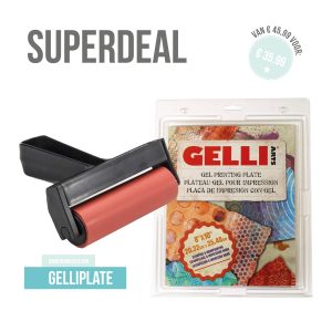 Superdeal gel Plate 20,3×25,4cm incl. brayer