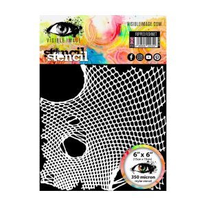 Mask stencil ripped fishnet