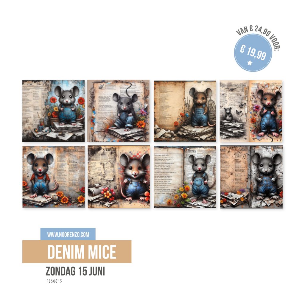 Mega Hobby Festijn denim mice