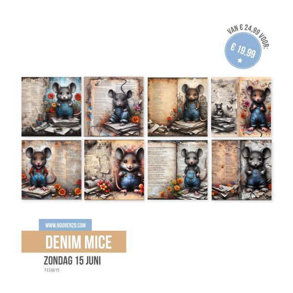 Mega Hobby Festijn denim mice