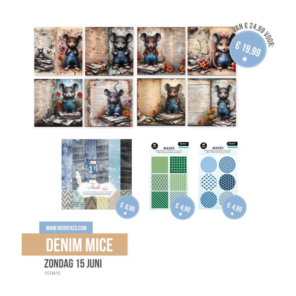 Mega Hobby Festijn denim mice