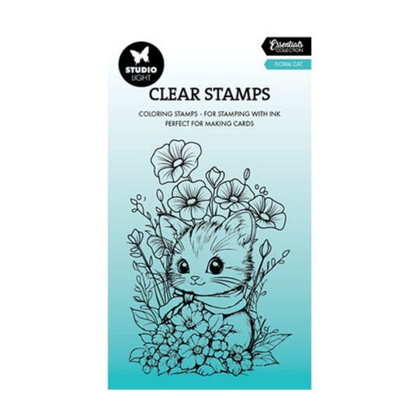 Stempel floral cat