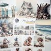 Fairybells collagepapier zee & strand - Afbeelding 3