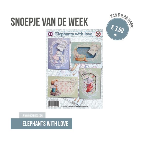 Kaartenpakket elephants with love