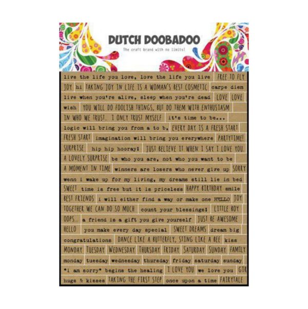 sticker art text kraft