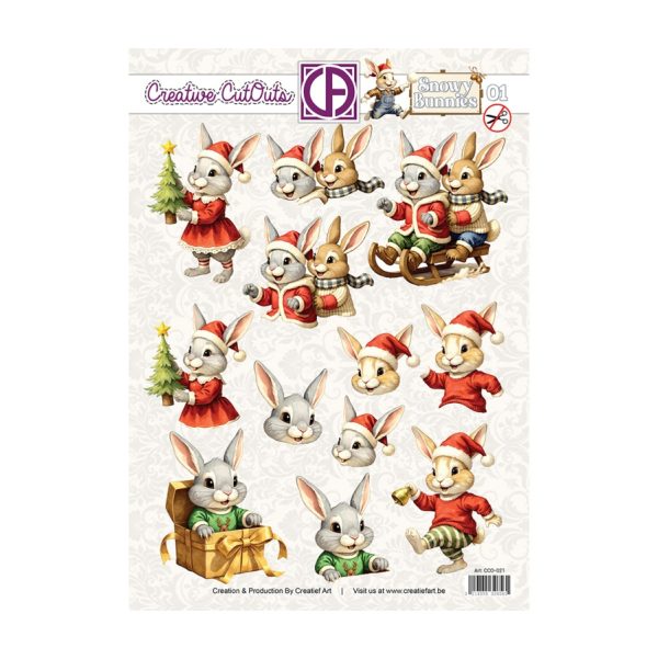 Collagevel snowy bunnies 1