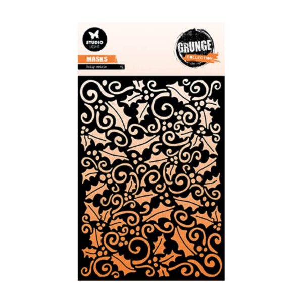 Stencil holly swirl