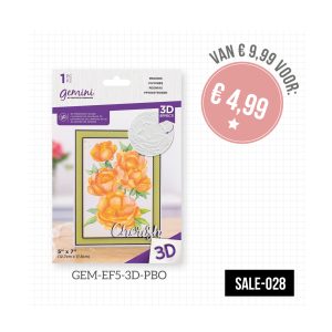 Sale-028 embossingfolder peony bouquet