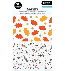 mask stencil leaf background