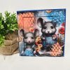 Collagevellen denim mice - Afbeelding 2
