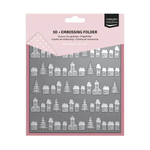 Embossingfolder kerstdorp