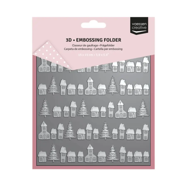 Embossingfolder kerstdorp