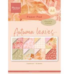 paper pad autumn leaves