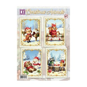 Kaartenpakket christmas animals