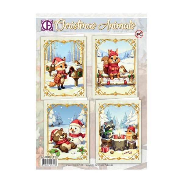 Kaartenpakket christmas animals