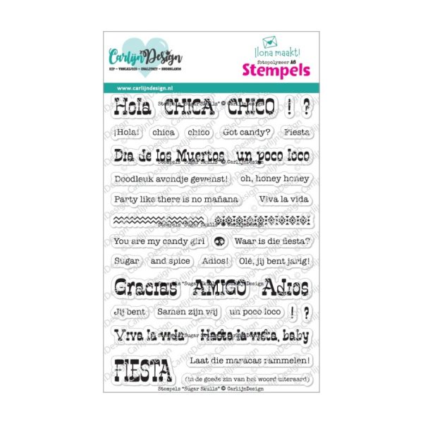 Stempel sugar skulls teksten