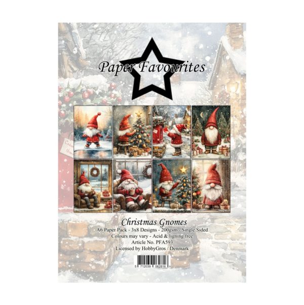Designpapier christmas gnomes