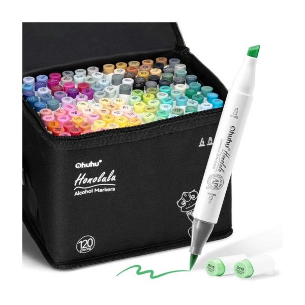 Honolulu B 120 kleuren alcohol art markers brush & fine