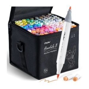Honolulu B 104 kleuren alcohol art markers brush & fine