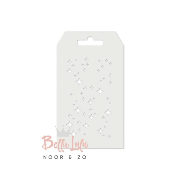 Mask stencil sparkle