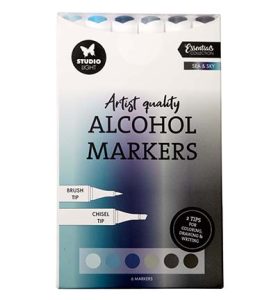 Alcohol markers sea & sky