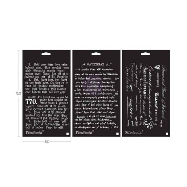 Stencil set old pages - limited edition