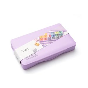 Gouache set – 36 kleuren Twin split cups lila