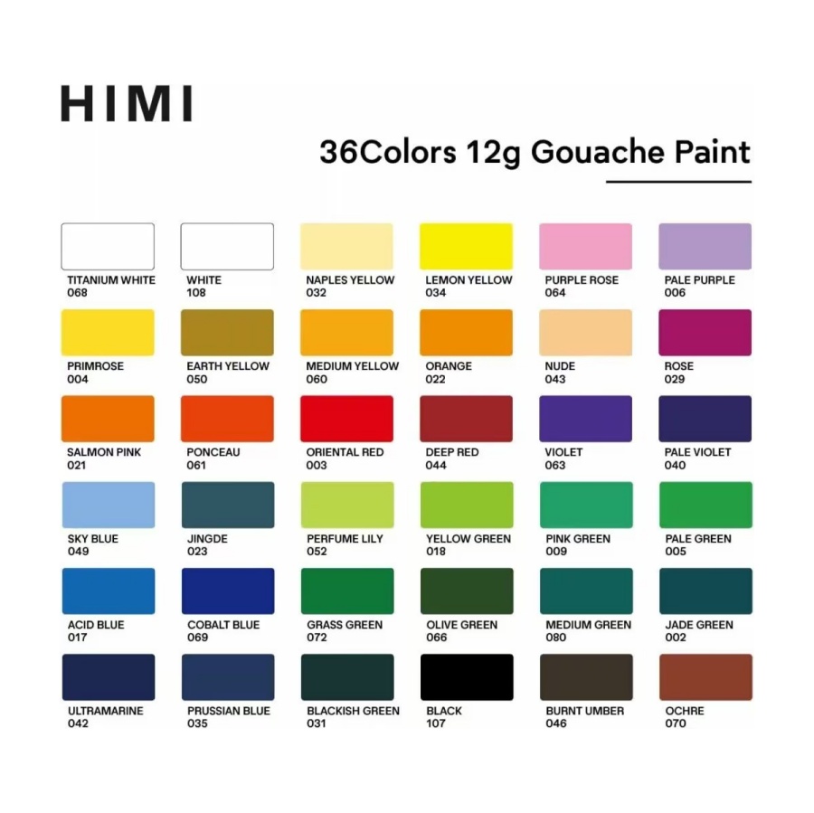 Gouache set 36 st. - Afbeelding 6