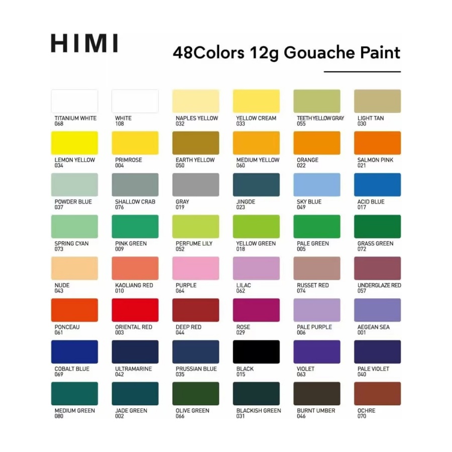 Gouache set 48 st. - Afbeelding 8