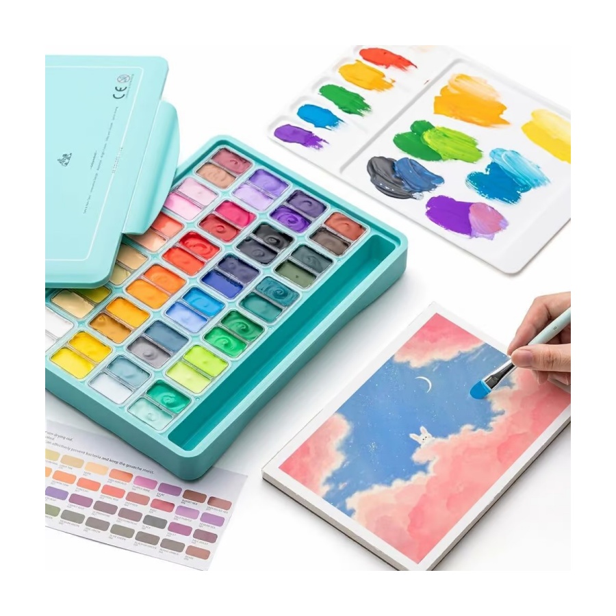 Gouache set 48 st. - Afbeelding 6