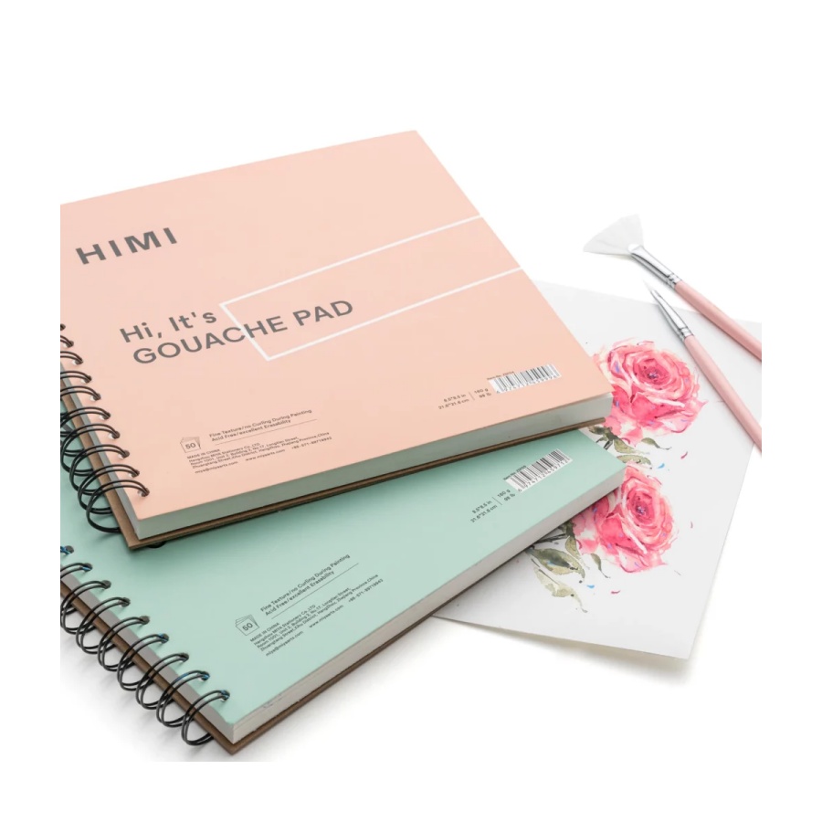 Gouache Pad ringband Green - Afbeelding 3