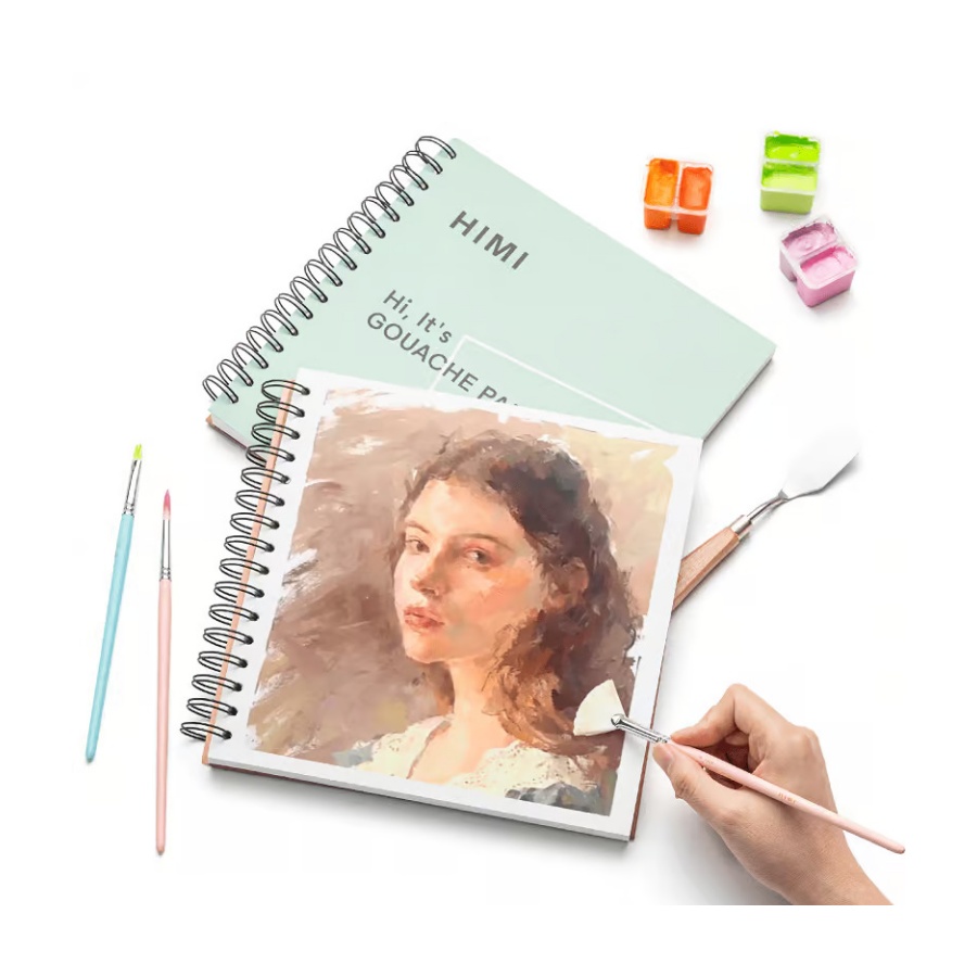 Gouache Pad ringband Green - Afbeelding 2