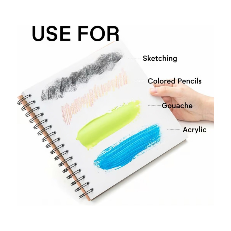 Gouache Pad ringband Green - Afbeelding 6