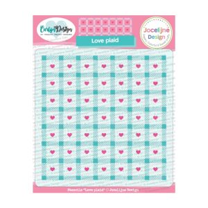 Stencil love plaid