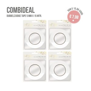 Combideal dubbelzijdige tape 5mm x 15 mtr