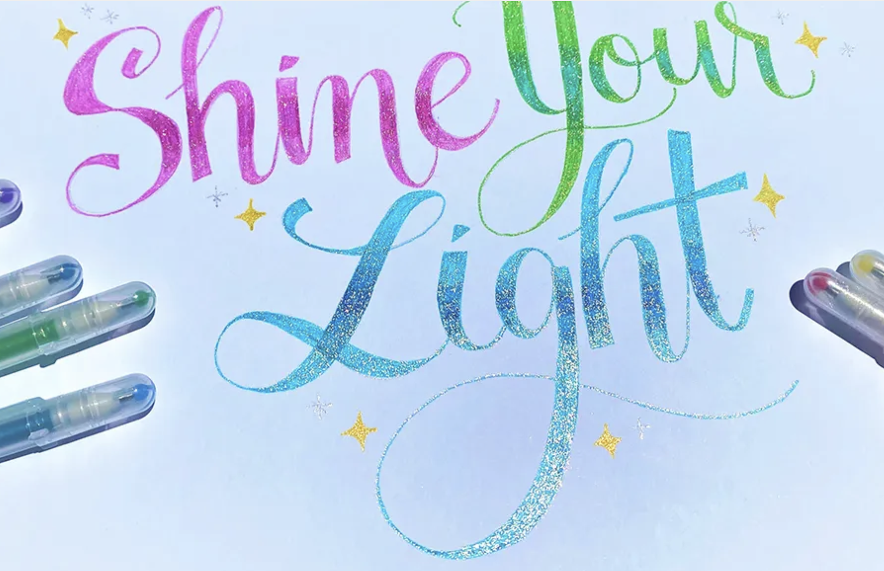 Gelpen stardust glitter - Afbeelding 2