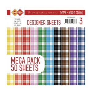 Designpapier tartan bright colors mega pack