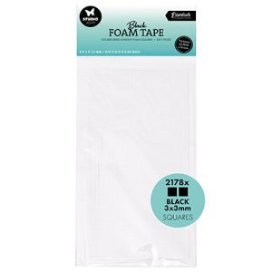 Foam tape blokjes zwart 3x3 mm