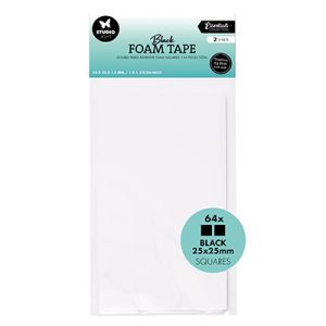 Foam tape blokjes zwart 2,5x2,5 mm