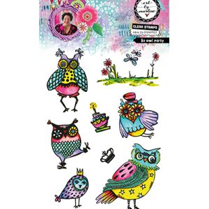 Stempel an owl party