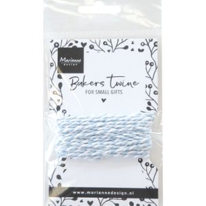 Bakers Twine licht blauw/wit