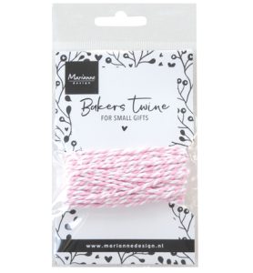 Bakers Twine licht roze/wit