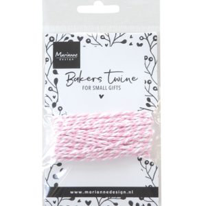 Bakers Twine licht roze/wit