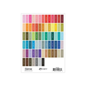 Distress mini ink pad label sheets white