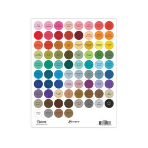 Distress large round label sheets white