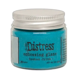 Distress embossing glaze broken china