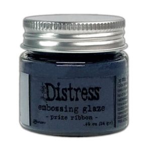 Distress embossing glaze prize ribbon